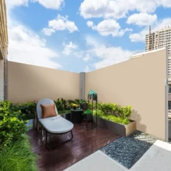 Yaheetech 71 Inches Height Side Awning Double Retractable Screen For Privacy Patio Garden