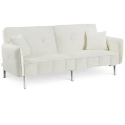 Yaheetech Fabric Futon Sofa Bed With Armrest Adjustable Backrest For Living Room 23 Yaheetech Fabric Futon Sofa Bed With Armrest Adjustable Backrest For Living Room -Furniture GUEST 7fbc3c33 b564 4d7c 874e 5a670e74cbd2