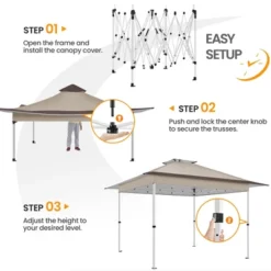 Yaheetech 13X13 Ft Portable Pop-Up Canopy With Adjustable Height And Ground Anchors & Guy Lines 12 Yaheetech 13X13 Ft Portable Pop-Up Canopy With Adjustable Height And Ground Anchors & Guy Lines -Furniture GUEST 7fc23e8a 9bf6 483a 9515 996bf983e5d8