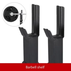 Yaheetech 2PCS Adjustable Standard Solid Squat Stands Rack Black -Furniture GUEST 7fcc6bd8 169d 40fe a585 5a77c75552a2