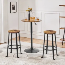 Yaheetech 26" H Pub Height Stools With Metal Frame Backless Barstools Set Of 2