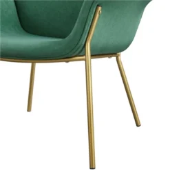 Yaheetech Modern Fabric Upholstered Accent Chair Armchair With Golden Metal Legs For Living Room -Furniture GUEST 81c11ddc 18dc 4293 8ee2 a0c160c1d683