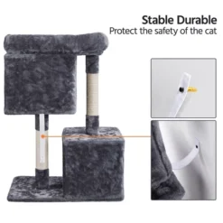 Yaheetech 33.5" Cat Condo With Plush Perch For Small Cats -Furniture GUEST 82487f52 9d0a 4216 abb0 6cb0dc1a10aa