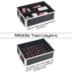 Yaheetech 5-in-1 Professional Makeup Train Case On Wheels, Black -Furniture GUEST 82652011 b942 407c 9b68 15b1b5ec6061