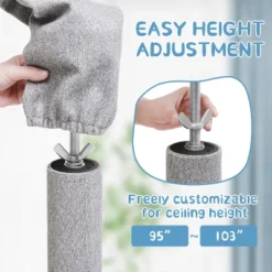 Yaheetech 8-8.6FT Adjustable Floor-to-Ceiling Cat Tree, Blue/Orange -Furniture GUEST 827179d8 37d2 43bd 80e2 937e3b255651