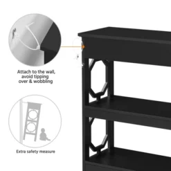 Yaheetech Drawer Console Table With Storage & Shelves For Living Room/Hallway/Entryway, Black 9 Yaheetech Drawer Console Table With Storage & Shelves For Living Room/Hallway/Entryway, Black -Furniture GUEST 832e0eaf 18c2 4fdd 86e7 25de4a862fe5