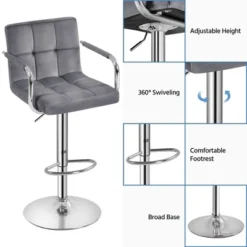Yaheetech 2PCS Height Adjustable Swivel Bar Stools With Large Steel Base Backrests Footrest 10 Yaheetech 2PCS Height Adjustable Swivel Bar Stools With Large Steel Base Backrests Footrest -Furniture GUEST 83e9f513 d566 4cd0 82b7 8140f72cbbe1