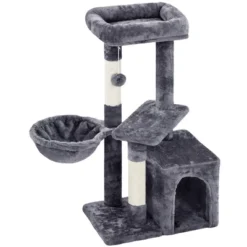 Yaheetech 33" Small Plush Cat Tree With Condo For Kittens -Furniture GUEST 87650c06 4d79 413b b049 0715f62a6b37
