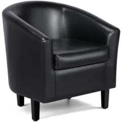 Yaheetech Faux Leather Accent Chair Armchair Club Chair For Living Room -Furniture GUEST 87e7f66b 369f 4eae b8aa f0fe9c6b0b0a