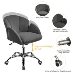 Yaheetech Modern Swivel Rolling Desk Chair With Armrests For Home Office 15 Yaheetech Modern Swivel Rolling Desk Chair With Armrests For Home Office -Furniture GUEST 880fcd06 368c 4d34 911d d21d83cac11d