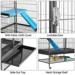 Yaheetech 54in 2-Story Removable Ramp & Platform Small Pet Cage -Furniture GUEST 881d6483 7da6 48f4 b246 7bfeda06c531