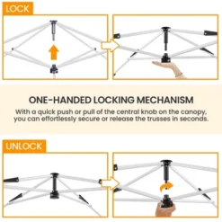 Yaheetech 13X13 Ft Portable Pop-Up Canopy With Adjustable Height And Ground Anchors & Guy Lines 14 Yaheetech 13X13 Ft Portable Pop-Up Canopy With Adjustable Height And Ground Anchors & Guy Lines -Furniture GUEST 88e847ab 3d34 45eb 8853 d7951fe5e971