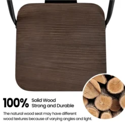 Yaheetech 30" Low Back Metal Counter Height Bar Stools With Wood Seat & Footrest, Set Of 4 -Furniture GUEST 88edda4c 9f06 4300 ba6d ef5908683fbc 1