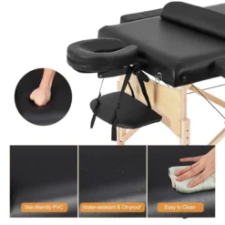 Yaheetech Professional Portable Massage Bed 3 Folding Massage Table With Backrest Black 12 Yaheetech Professional Portable Massage Bed 3 Folding Massage Table With Backrest Black -Furniture GUEST 88f96bc6 149a 4f63 96bb cacf0eb188fe