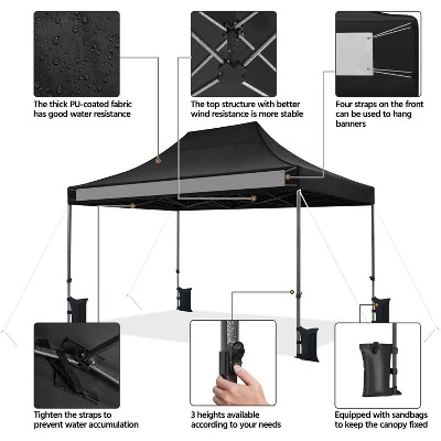 Yaheetech 10x15ft Commercial Canopy For Commercial Market Party 3 Yaheetech 10x15ft Commercial Canopy For Commercial Market Party - Image 3