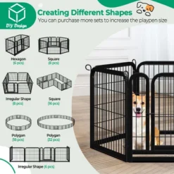 Yaheetech 6 Panels Dog Playpen Panels Metal Pet Playpen, Black 10 Yaheetech 6 Panels Dog Playpen Panels Metal Pet Playpen, Black -Furniture GUEST 8a203f03 bb25 49ff b394 c86b5286e38f