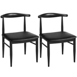 Yaheetech Set Of 2 Modern Dining Chairs Armless Chairs With Metal Legs -Furniture GUEST 8b7e6255 66ac 4f7a 87f5 6cef83d407f8