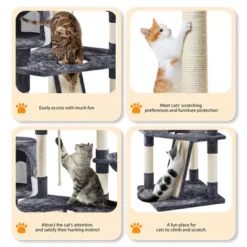 Yaheetech 79"H Large Cat Tower With Condos & Scratching Posts -Furniture GUEST 8c6684d2 dc37 47ec b373 1084eeabb45d