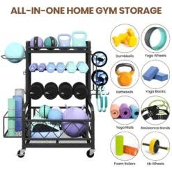Yaheetech Portable Dumbbell Rack With Hooks For Dumbbells, Kettlebells, Black 12 Yaheetech Portable Dumbbell Rack With Hooks For Dumbbells, Kettlebells, Black -Furniture GUEST 8c736aa4 7917 4488 9a23 d263b2d7e736