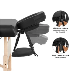 Yaheetech Professional Portable Massage Bed 3 Folding Massage Table With Backrest Black 10 Yaheetech Professional Portable Massage Bed 3 Folding Massage Table With Backrest Black -Furniture GUEST 8d2e9141 1cbf 4ef8 816d ebd2c5c225d5