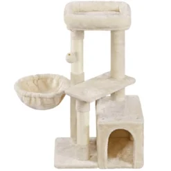 Yaheetech 33" Small Plush Cat Tree With Condo For Kittens -Furniture GUEST 8d97e4f4 8980 41bf 82c8 d0f6b4419f63