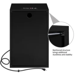 Yaheetech Tall Bedside Table End Table With Charging Station, Black -Furniture GUEST 8dcc1907 b55a 41f8 ba69 bee2852d2e43