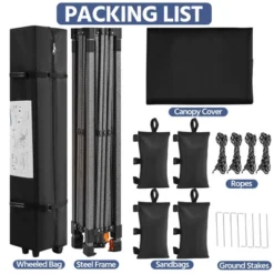 Yaheetech 10×10 FT Portable Pop Up Canopy Tent With Roller Bag -Furniture GUEST 8f73ee25 302b 4dcb 833b 13bcad12f2d8