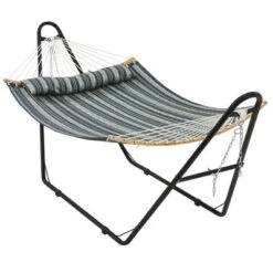 Yaheetech Padded Hammock With Universal Steel Stand For Outdoor Balconies, Porches, Patios -Furniture GUEST 8f7f976a c8d8 474e 9698 e11a2bfb495b
