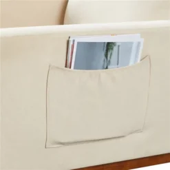 Yaheetech Upholstered Rocking Chair With Rubber Wood Legs And Side Pockets -Furniture GUEST 8fa946f0 9bff 41fe 95c2 dd389bdca499