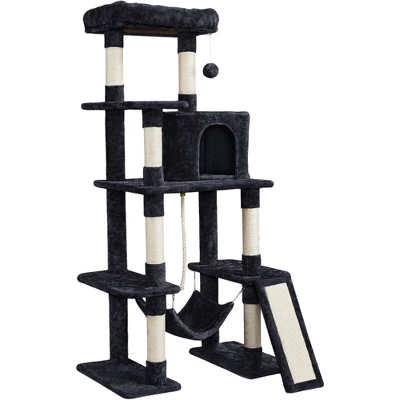 Yaheetech 63" Multilevel Plush Cat Tree With Hammock For Cats Kitchens 11 Yaheetech 63" Multilevel Plush Cat Tree With Hammock For Cats Kitchens - Image 11
