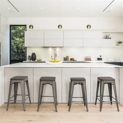 Yaheetech 24 Inches Height Backless Stackable Metal Counter Bar Stool, Set Of 4 1 Yaheetech 24 Inches Height Backless Stackable Metal Counter Bar Stool, Set Of 4