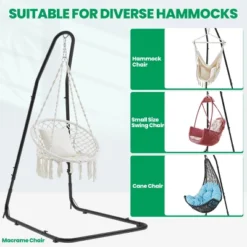 Yaheetech Adjustable Hammock Chair Stand, Black -Furniture GUEST 9087745b 555c 4a73 9e64 e700a4691e70