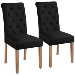 Yaheetech 2pcs Classic Fabric Upholstered Dining Chair Kitchen Chair 22 Yaheetech 2pcs Classic Fabric Upholstered Dining Chair Kitchen Chair -Furniture GUEST 90e71f36 061a 4aba b2ed 5df5c235df52