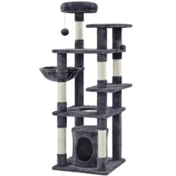 Yaheetech 56.5inch Multilevel Cat Tree Cat Tower With Scratching Posts 13 Yaheetech 56.5inch Multilevel Cat Tree Cat Tower With Scratching Posts -Furniture GUEST 9135d3f5 69d8 4800 ac21 6e4c57fb3b59