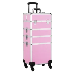 Yaheetech 4-In-1 Aluminum Rolling Cosmetic Makeup Train Cases 18 Yaheetech 4-In-1 Aluminum Rolling Cosmetic Makeup Train Cases -Furniture GUEST 9137deaa dc04 449a 851a 091564f89434