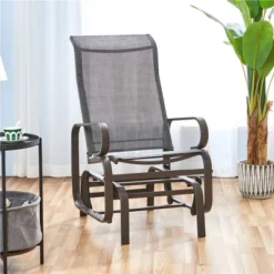 Yaheetech 2-Seater Glider Bench W/Table For Outdoor, Glider Rocker For Porch/Patio, Gray -Furniture GUEST 9197116a 117b 4eae bb78 c1651e897d16