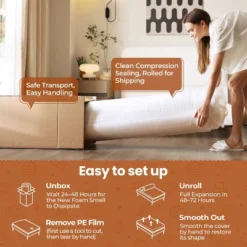 Yaheetech 8" Gel Memory Foam Mattress With Green Tea Scent, Cooling Tech, 3 Foam Layers 14 Yaheetech 8" Gel Memory Foam Mattress With Green Tea Scent, Cooling Tech, 3 Foam Layers -Furniture GUEST 928e1a24 3cf0 4b48 8b0c 12acc47785db 1