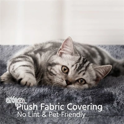 Yaheetech 82.5"H Large Plush Cat Tree With 2 Cozy Condos 4 Yaheetech 82.5"H Large Plush Cat Tree With 2 Cozy Condos - Image 4