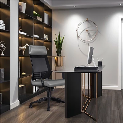 Yaheetech Swivel Office Desk Chair Study Work Chair With Headrest Lumbar Support Rolling Wheels 6 Yaheetech Swivel Office Desk Chair Study Work Chair With Headrest Lumbar Support Rolling Wheels - Image 6