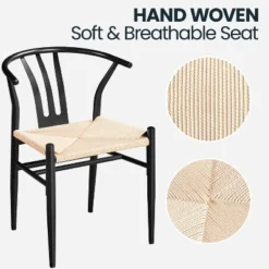 Yaheetech Set Of 2 Weave Arm Chairs Dining Chair 13 Yaheetech Set Of 2 Weave Arm Chairs Dining Chair -Furniture GUEST 94e259a0 4036 4ff1 9225 bf1b60e4c62b