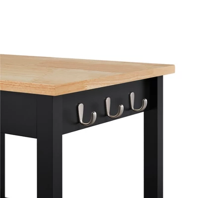 Yaheetech Rolling Kitchen Island Trolley Cart With Open Shelf And Storage Cabinet 6 Yaheetech Rolling Kitchen Island Trolley Cart With Open Shelf And Storage Cabinet - Image 6