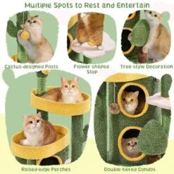 Yaheetech 48.5inch Oasis-themed Cat Tree Cat Tower, Green -Furniture GUEST 95e42fb4 b52e 4c7e 9847 86f99b04d86e