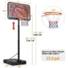 Yaheetech Portable Basketball Hoop For Teens Adults Black/Orange