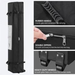 Yaheetech 6FT Portable Canopy Tent With Roller Bag & Sandbags & Guy Lines & Ground Stakes -Furniture GUEST 97ff331b 683f 43df 8be1 8edf5cebea04