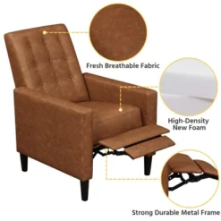 Yaheetech Faux Leather Recliner Sofa With Pocket Spring Brown 10 Yaheetech Faux Leather Recliner Sofa With Pocket Spring Brown -Furniture GUEST 996de291 eb8e 499b 83c4 a498540f8a05