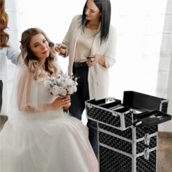 Yaheetech 3-in-1 Rolling Makeup Train Case With Large Storage