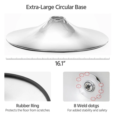 Yaheetech 2PCS Swivel Adjustable Bar Stools With Large Steel Pedestal Base For Bar Counter 5 Yaheetech 2PCS Swivel Adjustable Bar Stools With Large Steel Pedestal Base For Bar Counter - Image 5