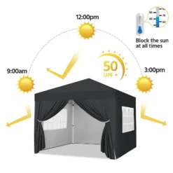 Yaheetech 12x12 FT Pop Up Canopy Tent With 4 Sidewalls And Roller Bag -Furniture GUEST 9d896a65 f726 4e5a 962a df020fd43055