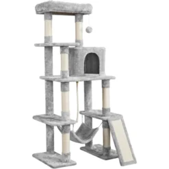 Yaheetech 63" Multilevel Plush Cat Tree With Hammock For Cats Kitchens 21 Yaheetech 63" Multilevel Plush Cat Tree With Hammock For Cats Kitchens -Furniture GUEST 9f7d2f28 0626 4952 9946 5935a9e8ce87