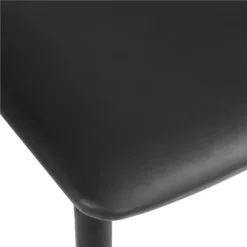 Yaheetech Set Of 2 Armless Dining Chairs With Backrest, Metal Legs And Faux Leather Seat, Black -Furniture GUEST 9f9b0b6a cc94 4f56 8238 84f9db3a7ce2